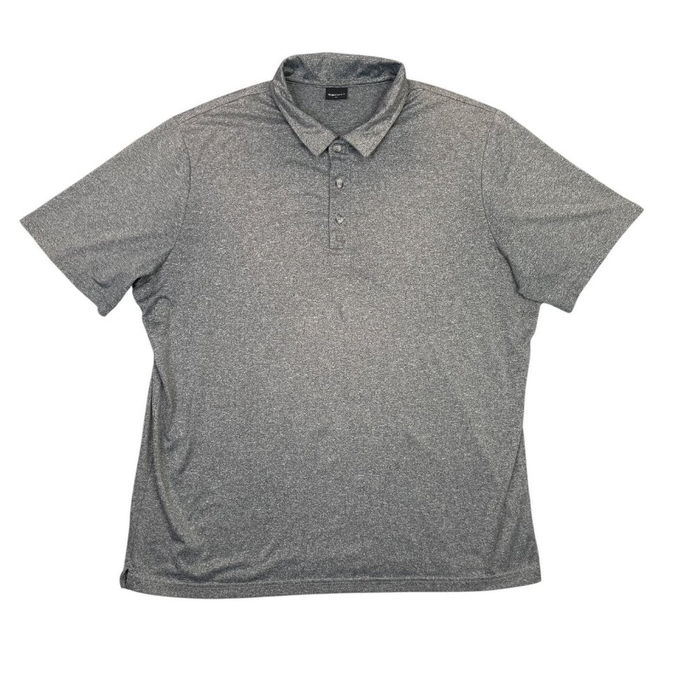 Short Par 4 Polo Shirt Mens XL Gray Golf Performance Stretch Wicking Lightweight